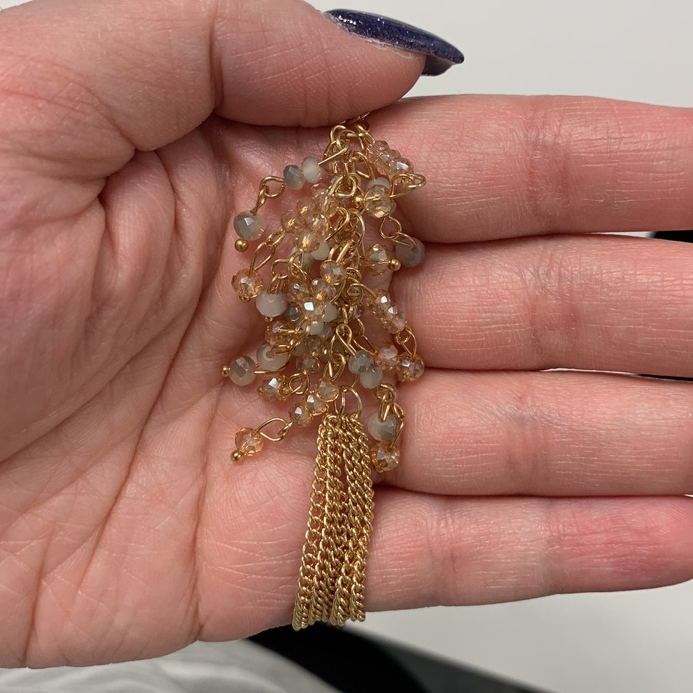 Gold Twinkle & Twilight Necklace & Earring Combo - Picture 5 of 7